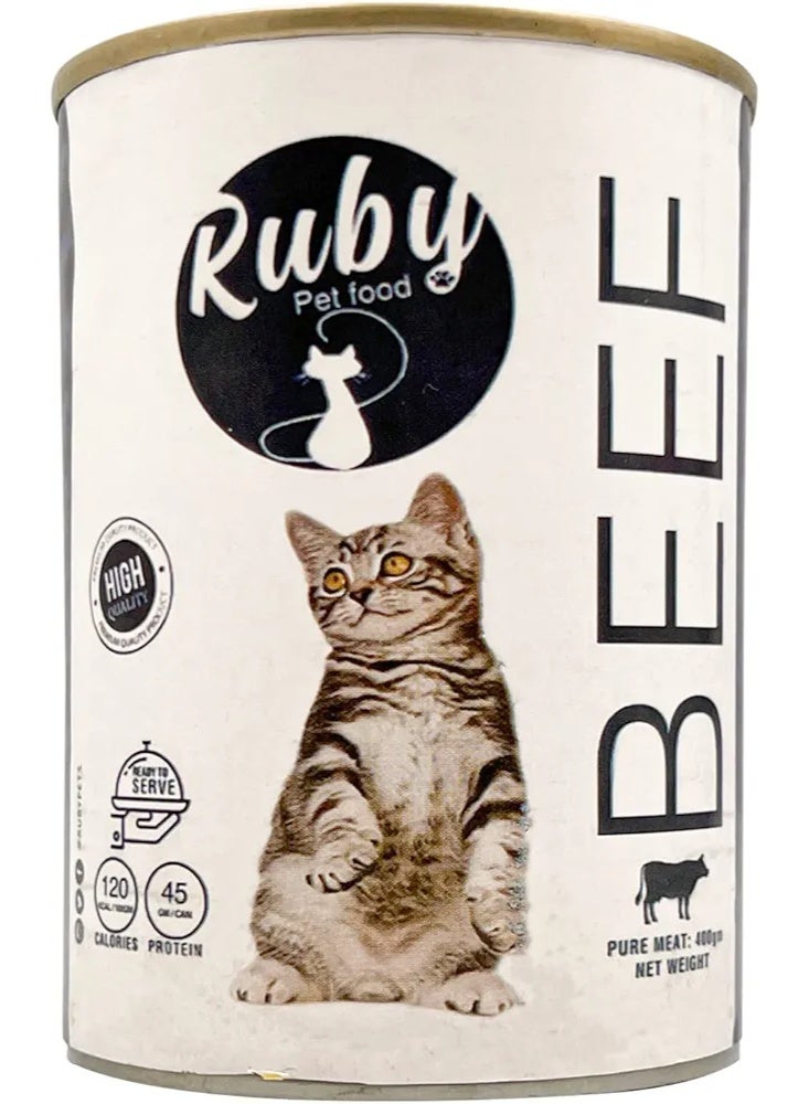 Ruby With Beef Cat Wet Food 400g
